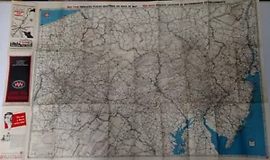 Pennsylvania Turnpike Travel Highway Map, 1939, PA, Official AAA Road Map Used - Picture 1 of 7