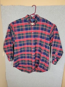 POLO RALPH LAUREN Herren XL The Big Oxford rot kariert geknöpftes Shirt. - Bild 1 von 11