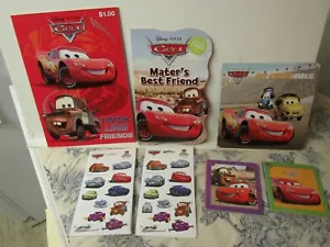 (7) Disney/Pixar "Autos" Film Kleinkind Kartenbücher, Malbuch & Aufkleber - Bild 1 von 9