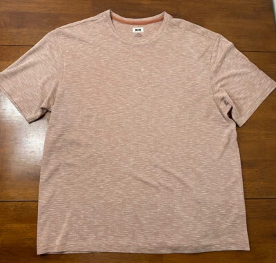 Camiseta Joseph Abboud Para Hombre XL Manga Corta Beige Cuello Redondo Mezcla Polinósica Foto 1 de 4