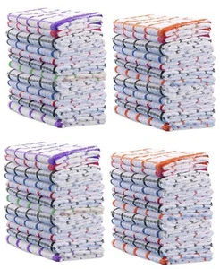 Paquete múltiple toallas de té Terry 100 % algodón egipcio jumbo grandes toallas de cocina - Imagen 1 de 8