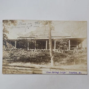 Blue Springs Lodge Bourbon Missouri MO Vintage RPPC Real Photo Vintage Postcard - Picture 1 of 6