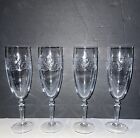 VTG Set Of 4 Cristal D’Arques Durand Crystal Dampierre Fluted Champagne Glasses