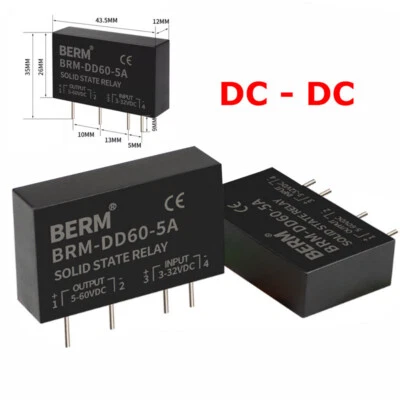 BRM SSR Solid State Relay DC-DC Small Pin PCB Circuit Board 5A DC Controll DC - Image 1 of 4