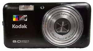 Kodak EasyShare V803 8MP Point & Shoot Black Digital Camera w/ 3x Optical Zoom - Picture 1 of 21