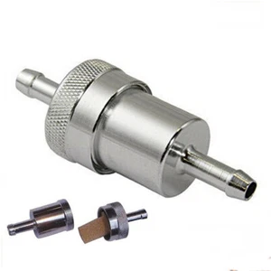 For Classic Cars & Motorcycles Billet Alloy Fuel Petrol Inline Filter 1/4" 6mm - Picture 1 of 7