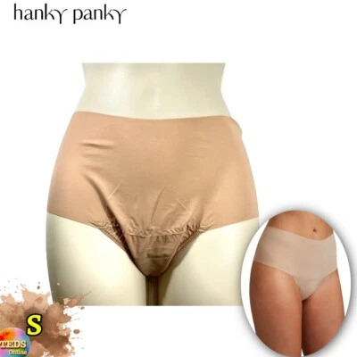 Tanga de tiro alto Hanky Panky para mujer talla S 6J1921B topo $25 nuevo con etiquetas Foto 1 de 4