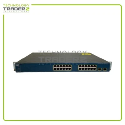 WS-C3560-24PS-S V07 Cisco Catalyst 3560 PoE-24 2-SFP Ethernet Switch W/ Brackets - Image 1 of 3