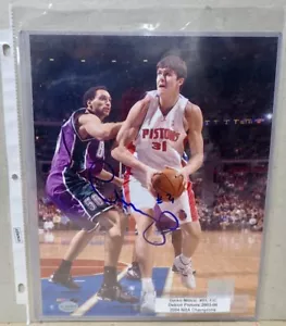 NBA Detroit Pistons DARKO MILICIC # 31 Signed 8x10 Color Photo COA DC Sports - Picture 1 of 6