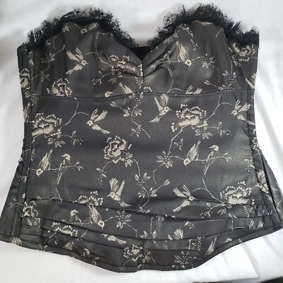 Agent Provocateur Soiree Lizabetha Corset Bustier AP4 Black Gold Swarovski - Image 1 of 4