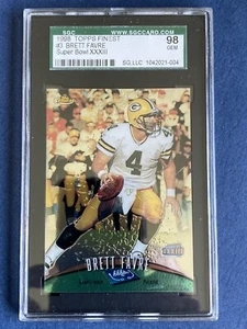 1998 Finest #3 Brett Favre Super Bowl XXXIII PROMO SGC Graded 98 GEM MT LOW POP - Picture 1 of 2