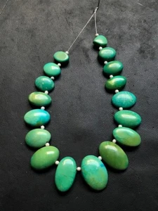 Natural turquoise layout Beads 8X16 mm 8 inches strand  for jewelry making - Picture 1 of 5