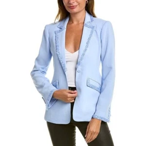 Cinq A Sept Kayden Embellished Beaded Blazer Icicle Blue Size 10, NEW MSRP $695 - Picture 1 of 6