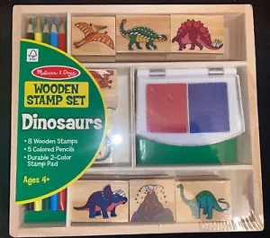 Set timbri in legno Melissa & Doug - dinosauro NUOVO + SPEDIZIONE GRATUITA IN USA. - Foto 1 di 2