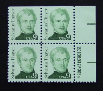 U.S Zip Blk. Scott Cat. #1852...Great Americans Issue - Image 1 of 2