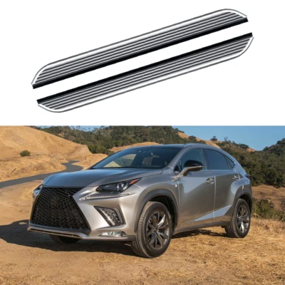 2 PIEZAS estriberas peldaños laterales para Lexus NX NX200 NX300h 2015-2021 pedales fijos Foto 1 de 4