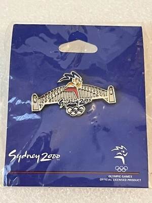 2000 Sydney Olympic Games Bridge Officially Licensed Hat Lapel Pin Carded - Image 1 of 4