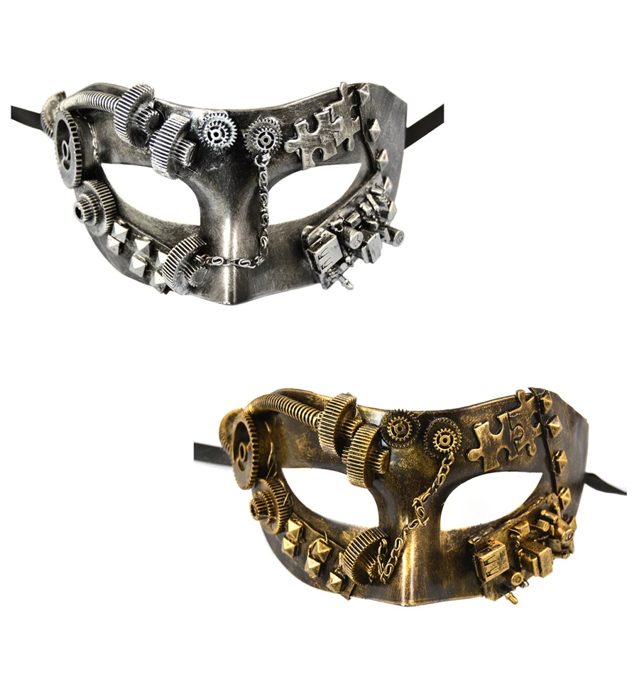 Steampunk half face Unisex Masquerade Halloween Custom Mask - Image 1 of 1