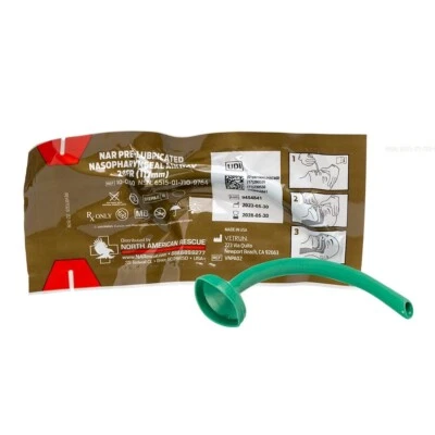 NORTH AMERICAN RESCUE NAR Pre-Lubricated 28F NPA - Nasopharyngeal Airway