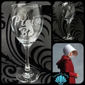 Personalised The Handmaids Tale Wine Glass Handmade Free Name Engraving! Offred - Picture 1 of 2