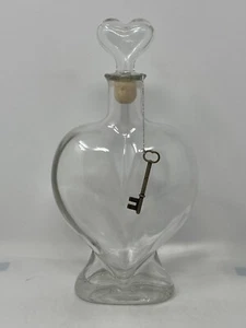 Depose Kefla Glasflasche Getränk 50cl Herz Design 9” hoch 4,5” breiteste Stelle - Bild 1 von 9