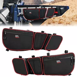 UTV Front Door Storage Bags w/Knee Pad For Can Am Maverick X3 Max Turbo 2017-25 - Picture 1 of 14