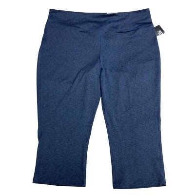 Leggings Cortos Ideology, Talla XXL, Azul, Tiro Alto Bolsillo Frontal Flexible Elástico, NUEVO Foto 1 de 4