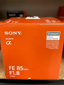Sony FE 85mm f/1.8 Lens, E Mount (SEL85F18) - NEW - Picture 1 of 1