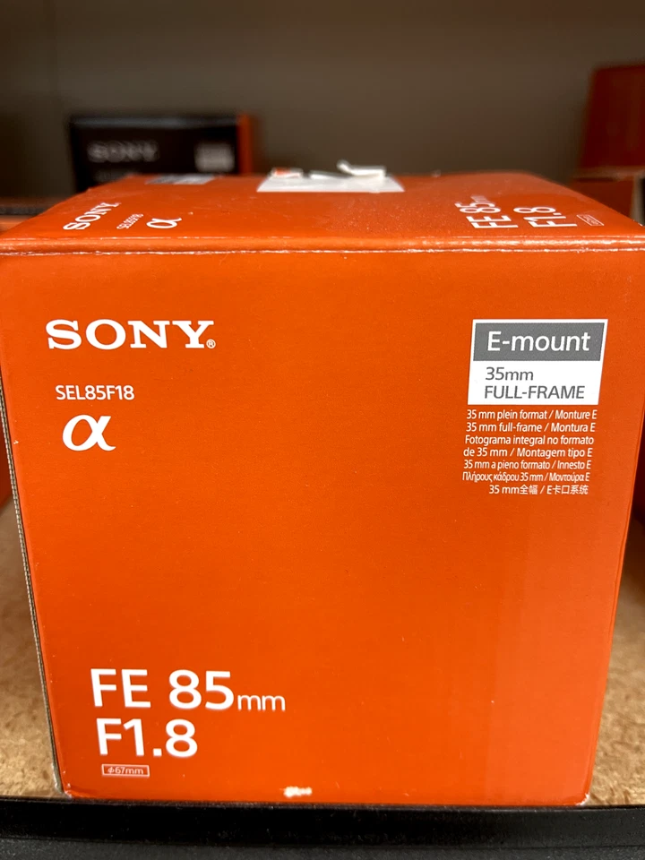 Sony FE 85mm f/1.8 Lens, E Mount (SEL85F18) - NEW - Image 1 of 1