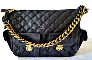 Marc Jacobs Handtasche gesteppt schwarz Leder Kettenriemen mehrere Taschen - Bild 1 von 12