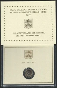 2017 Vatikan Peter und Paul € 2,00 FDC - ST im Folder - Bild 1 von 1