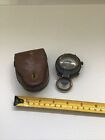 Vintage Ww1 Era Working Officers Marching Compass In Leather Case. Not Dated.