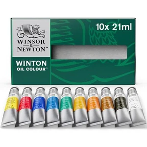 Winton 10 Color Set 21ml Oil Paint Tubes High Quality Lightfast Paints - Picture 1 of 12
