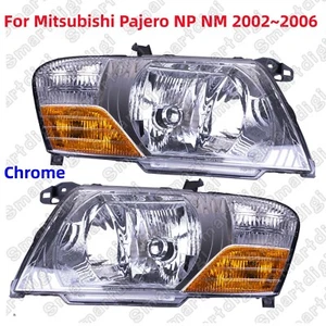 Pair LH+RH HaedLight Lamp For Mitsubishi Pajero 2002~2006 SUV NP NM Pajero AU - Picture 1 of 4