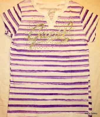 GUESS Jeans Gráfico Logo Algodón Camiseta sin mangas Camiseta Top Blusa 8/10 Niña Foto 1 de 2