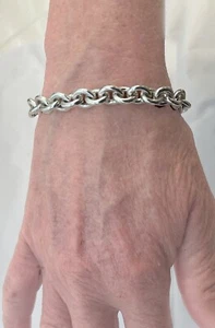 SCHWERES GLIEDERARMBAND STERLINGSILBER 7 1/4 ZOLL 32 GRAMM BRANDNEU - Bild 1 von 3