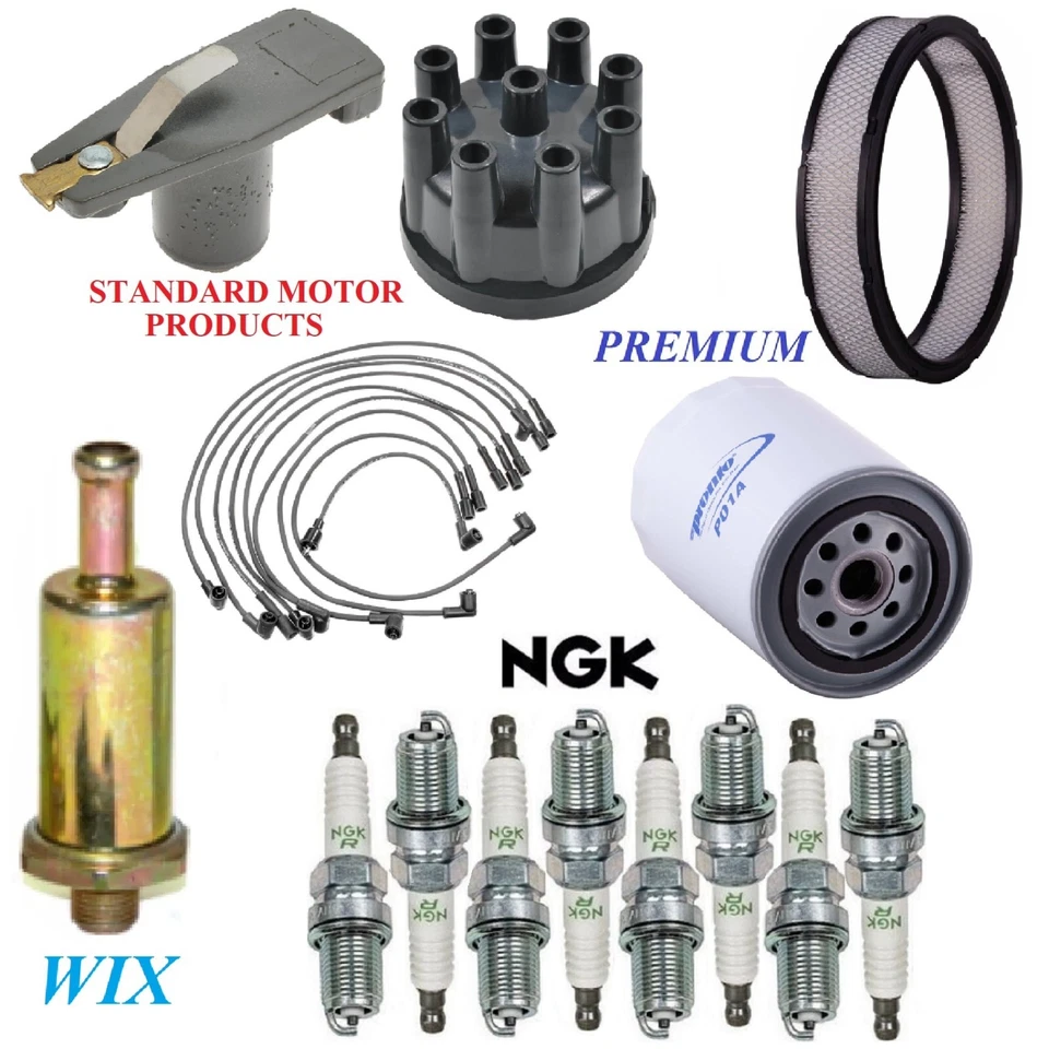 Tune Up Kit Filters Cap Wire Spark Plugs For FORD LTD V8 6.6L; 2 Bbl 1971-1972 - Image 1 of 1