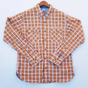 Tommy Hilfiger Heritage long sleeve striped shirt Madras Plaid Button Up Men's L - Imagen 1 de 9
