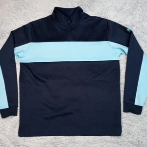 Footjoy Felpa Uomo L Blu Golf Oak Ridge Atletica Mezza Zip Casual FJ Comoda - Foto 1 di 14