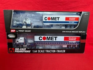 Pair of DCP 1/64 Semi trucks Comet Livery - Picture 1 of 4