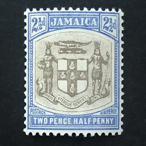 JAMAICA 1903 - 2 1/2d STAMP - ARMS OF JAMAICA - KING EDWARD VII- SG JM 35-MH - Picture 1 of 3