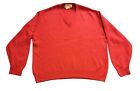 Orvis Mens Jumper Large Red V Neck 100%  Lambswool Amazing Quality Size Xl