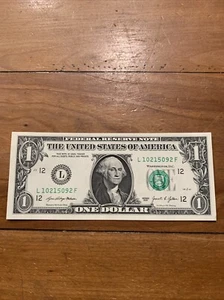 September 15 2012 Birthday/Anniversary 💵 One Dollar Note 10215092 - Picture 1 of 8