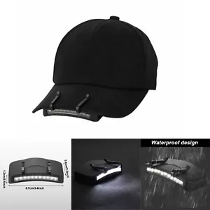 Ultra Bright Hand Free LED Clip on Cap Light for Fishing Camping Baseball Cap - Picture 1 of 11