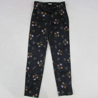 Pantalones de vestir informales florales azules para mujer H&M talla 4 Foto 1 de 4