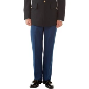 ARMY SERVICE UNIFORM ASU JROTC DRESS BLUE PANTS TROUSERS SIZES 28-46 UNHEMMED - Picture 1 of 1