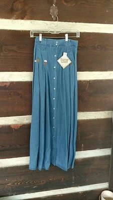 SASS - GUERRA CIVIL - VICTORIANO - ROPA DE VAQUERO - FALDA DENIM para mujer - talla 6 Foto 1 de 2