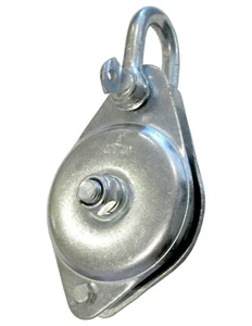 3/4" Ton Rigging Block Pulley 3" Sheave Wheel Shackle Clevis Ball Bearing Rope - Picture 1 of 2