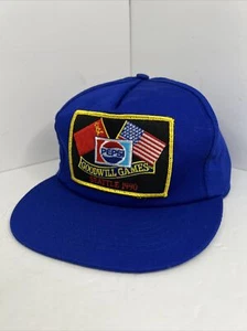 De colección Pepsi Goodwill Games 1990 Seattle Azul Snapback Gorra Gorra EE. UU. Rusia - Imagen 1 de 6