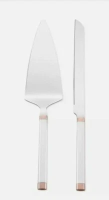 NOB. Kate spade Rosy Glow Silver Plated 2 Piece Dessert Serving Set.💖 - Image 1 of 4